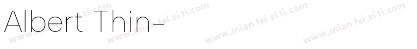 Albert Thin字体转换